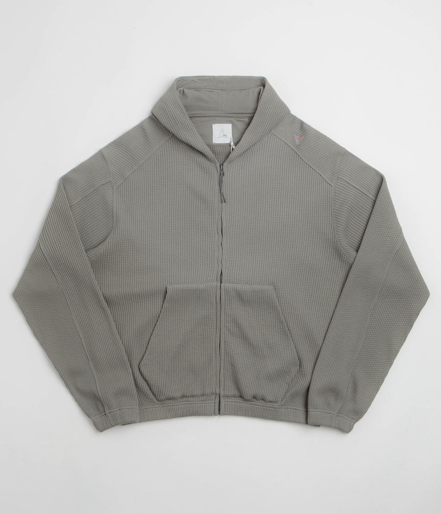 ROA Bee Sun Faded Zip Up Hoodie in Grey