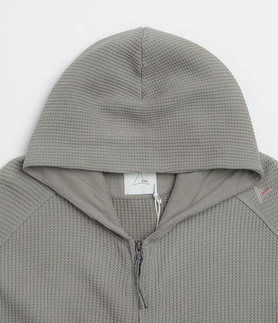 ROA Bee Sun Faded Zip Up Hoodie in Grey