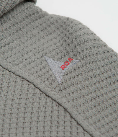 ROA Bee Sun Faded Zip Up Hoodie in Grey