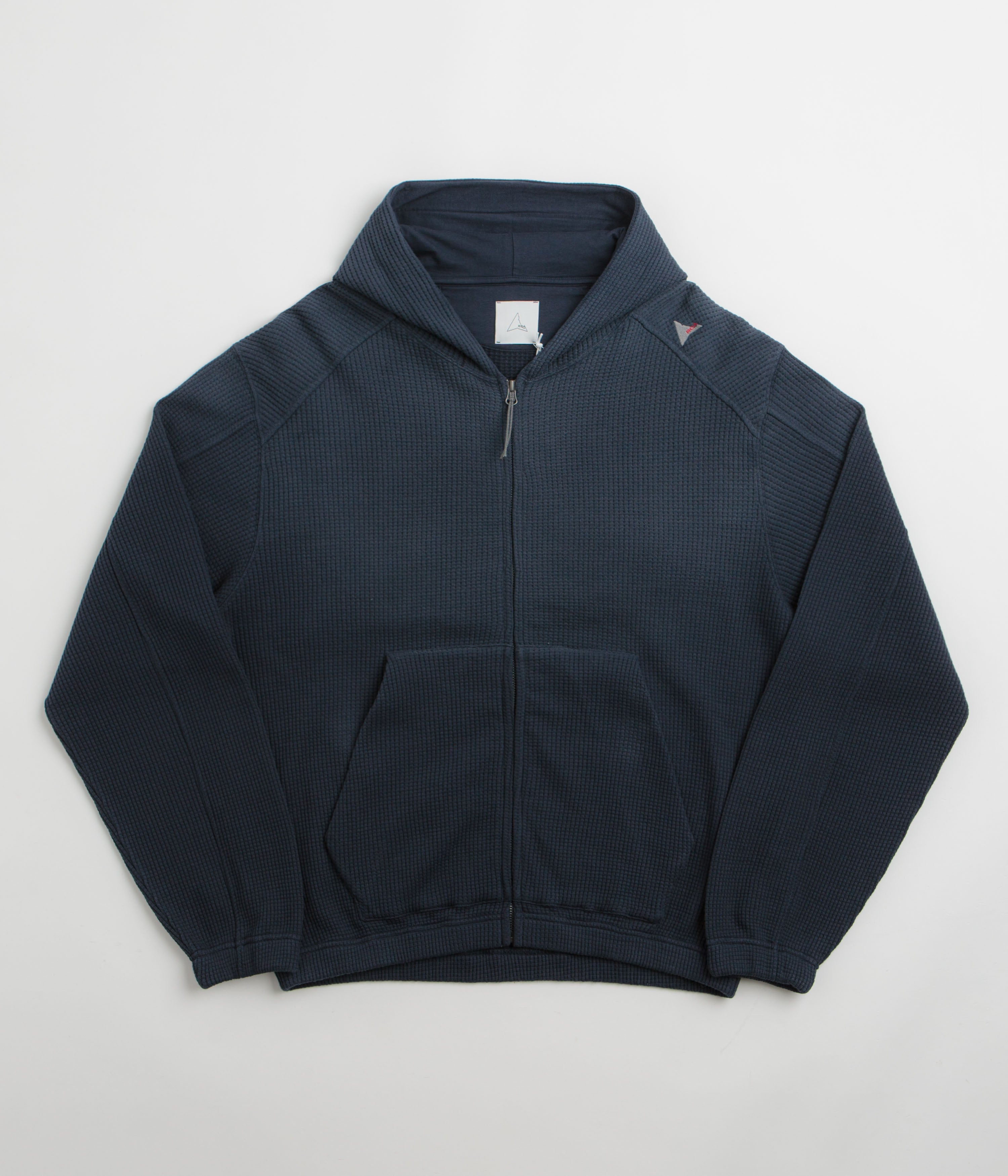 ROA Bee Sun Faded Zip Up Hoodie in Navy