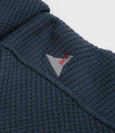 ROA Bee Sun Faded Zip Up Hoodie in Navy