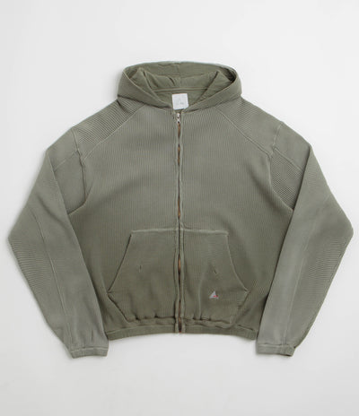 ROA Bee Sun Faded Zip Up Hoodie - Olive