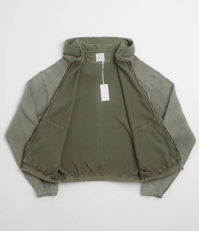 ROA Bee Sun Faded Zip Up Hoodie - Olive