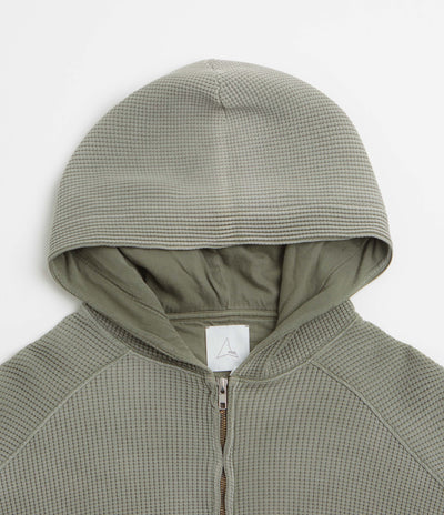 ROA Bee Sun Faded Zip Up Hoodie - Olive