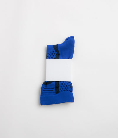 ROA Bones Logo Q-Skin Technical Crew Socks in Blue