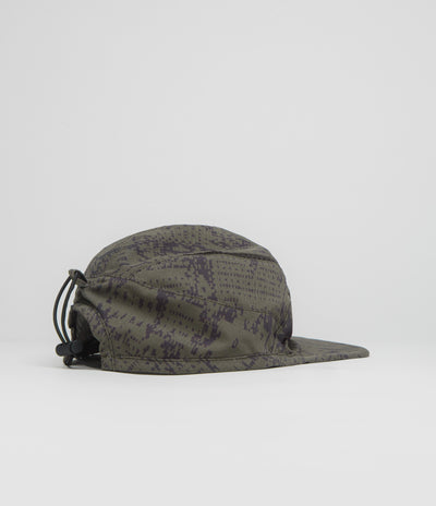 ROA Bri Melted Print Open Weave Cap - Dark Olive