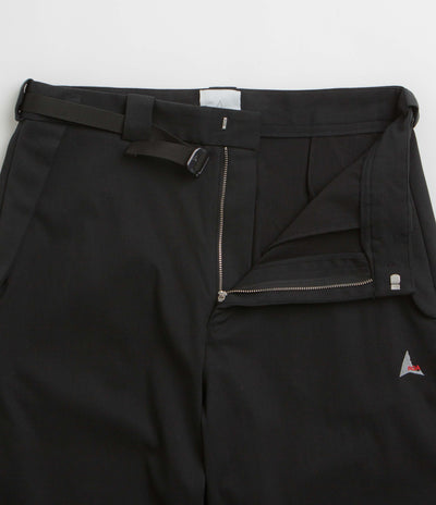 ROA Buckle Chino Trousers in Black
