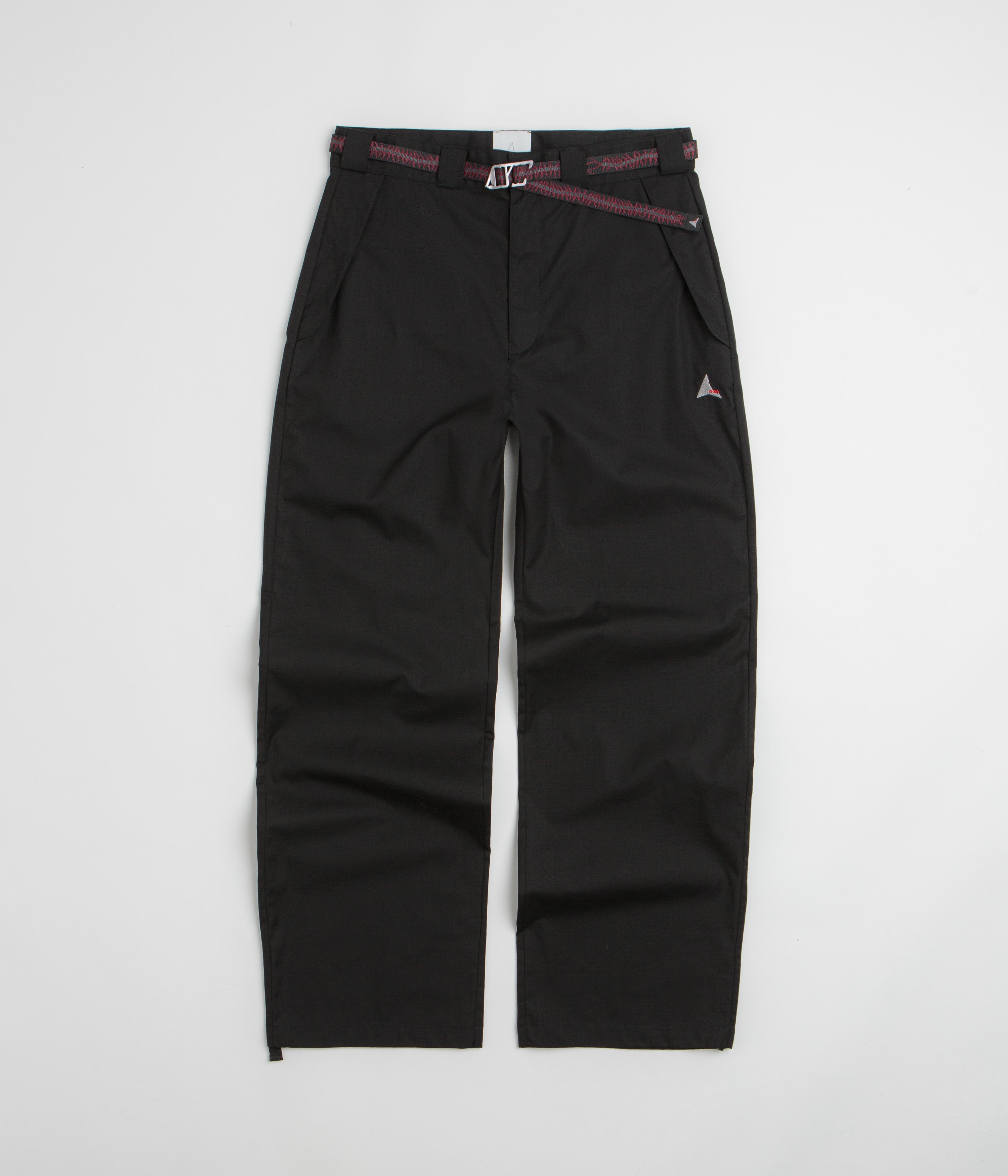 ROA Centipede Buckle Chino Pants in Black