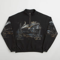 ROA Fai Half Zip Sweatshirt - Washed Black thumbnail