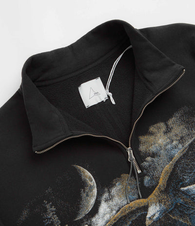 ROA Fai Half Zip Sweatshirt - Washed Black