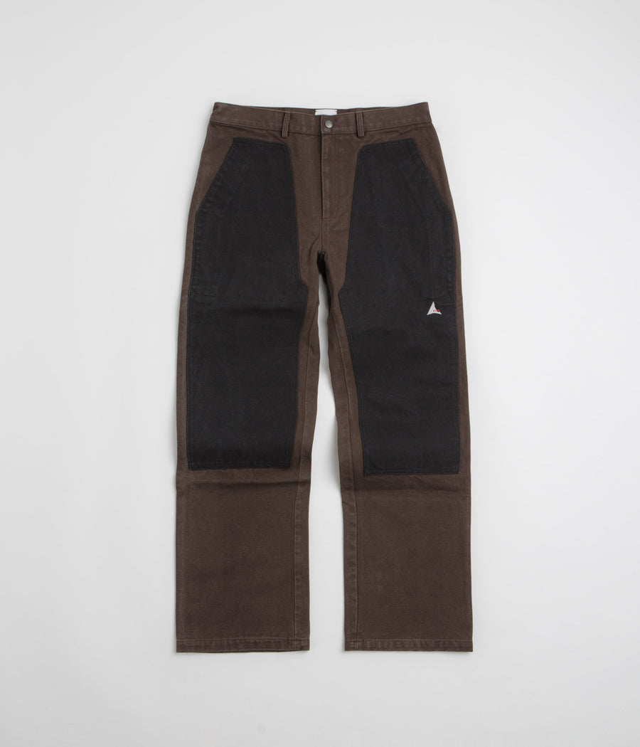 ROA Fomes Double Knee Pants in Dark Brown and Black