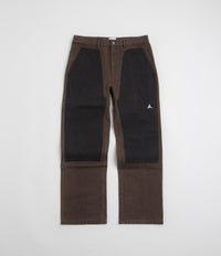 ROA Fomes Double Knee Pants in Dark Brown and Black