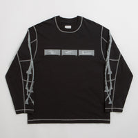 ROA Sticks Stitch Long Sleeve T-Shirt - Black thumbnail