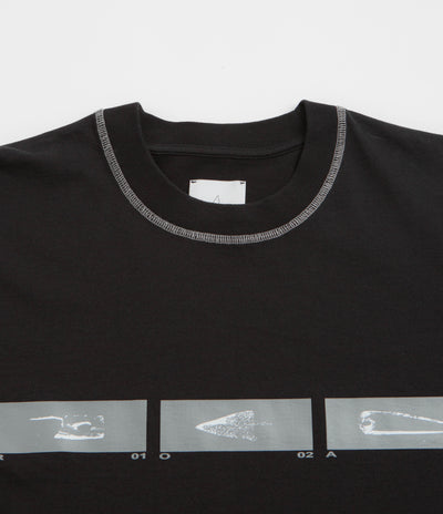ROA Sticks Stitch Long Sleeve T-Shirt - Black