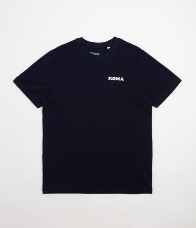 Roma Black Cat T-Shirt - Navy / White