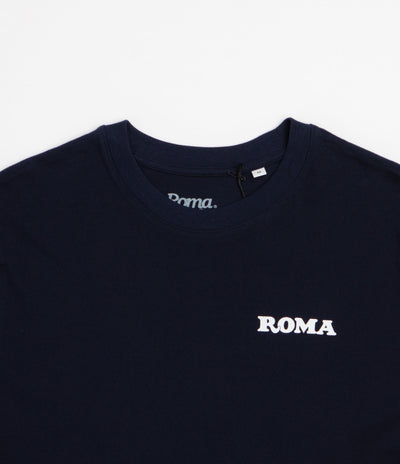 Roma Black Cat T-Shirt - Navy / White