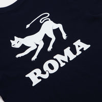 Roma Black Cat T-Shirt - Navy / White thumbnail