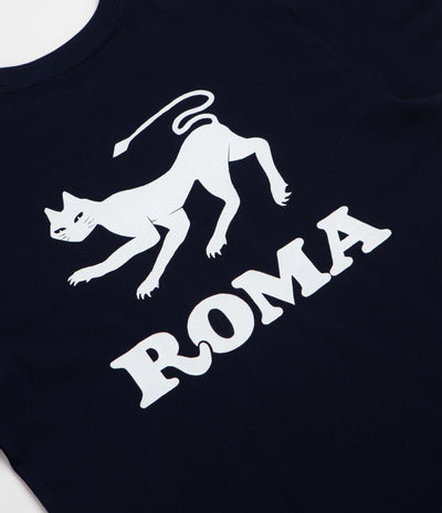 Roma Black Cat T-Shirt - Navy / White