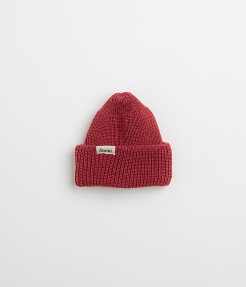 Roma Merino Knit Beanie - Red
