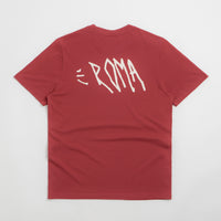 Roma Screaming Logo T-Shirt in Red and Cream thumbnail