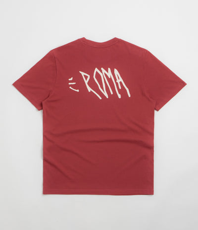 Roma Screaming Logo T-Shirt in Red and Cream