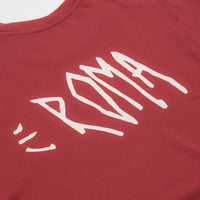 Roma Screaming Logo T-Shirt in Red and Cream thumbnail