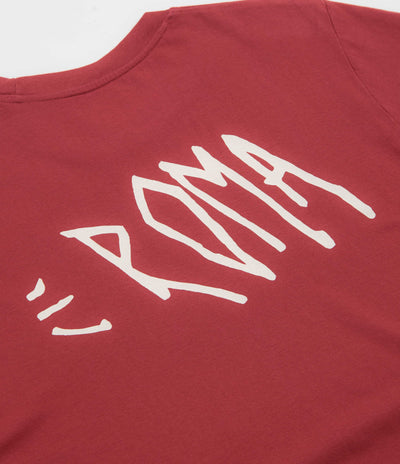Roma Screaming Logo T-Shirt in Red and Cream