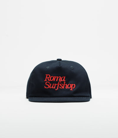 Roma Shop Cap in Navy and Red