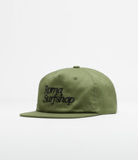 Roma Shop Cap in Olive and Black