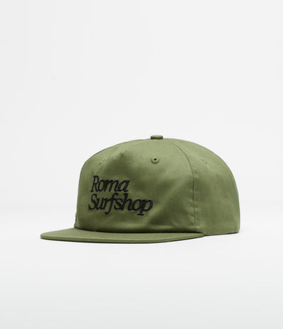Roma Shop Cap in Olive and Black
