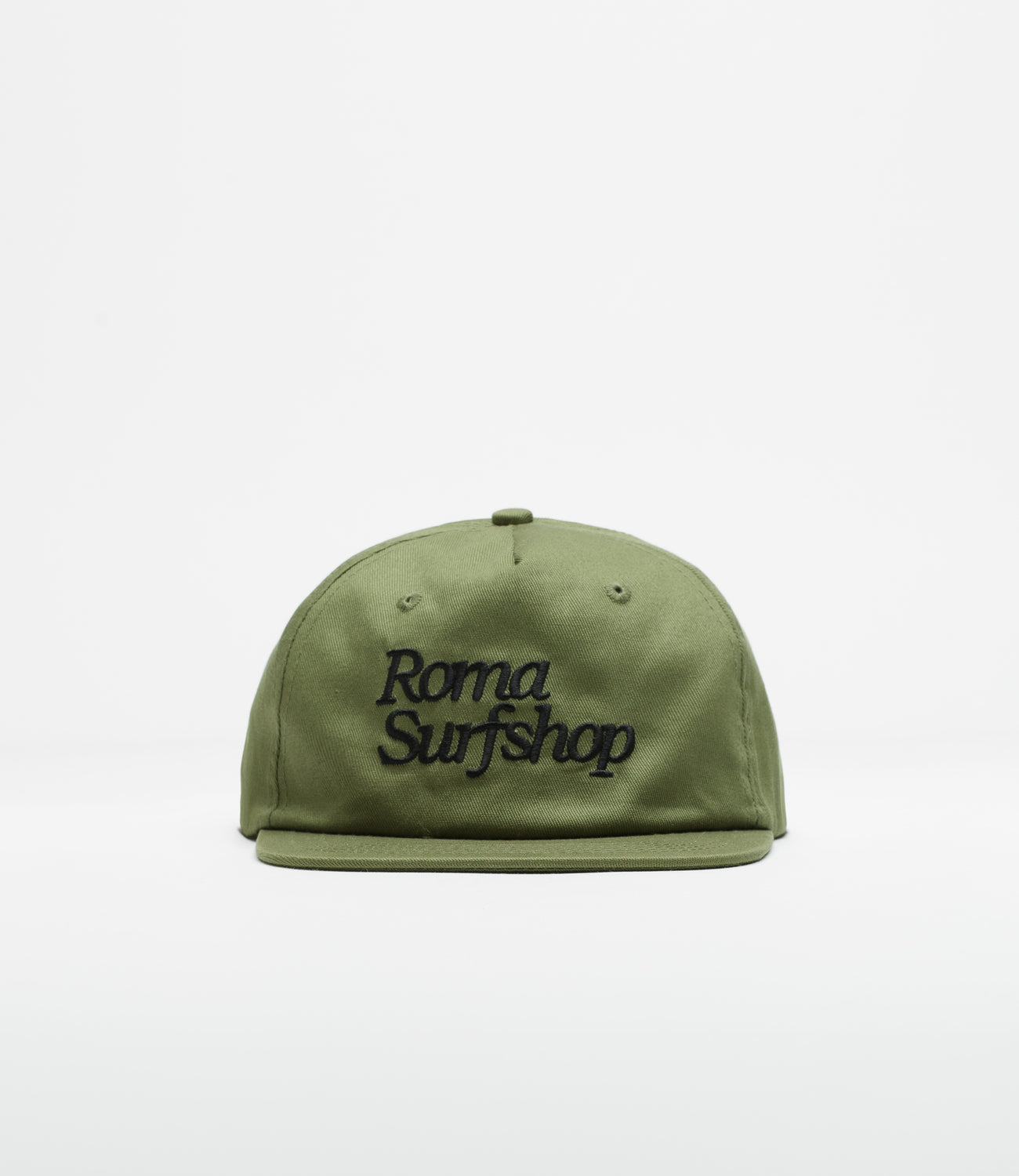Roma Shop Cap in Olive and Black