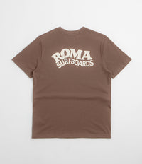 Roma Surfboards T-Shirt in Brown and Cream