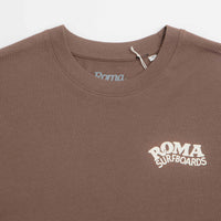 Roma Surfboards T-Shirt in Brown and Cream thumbnail