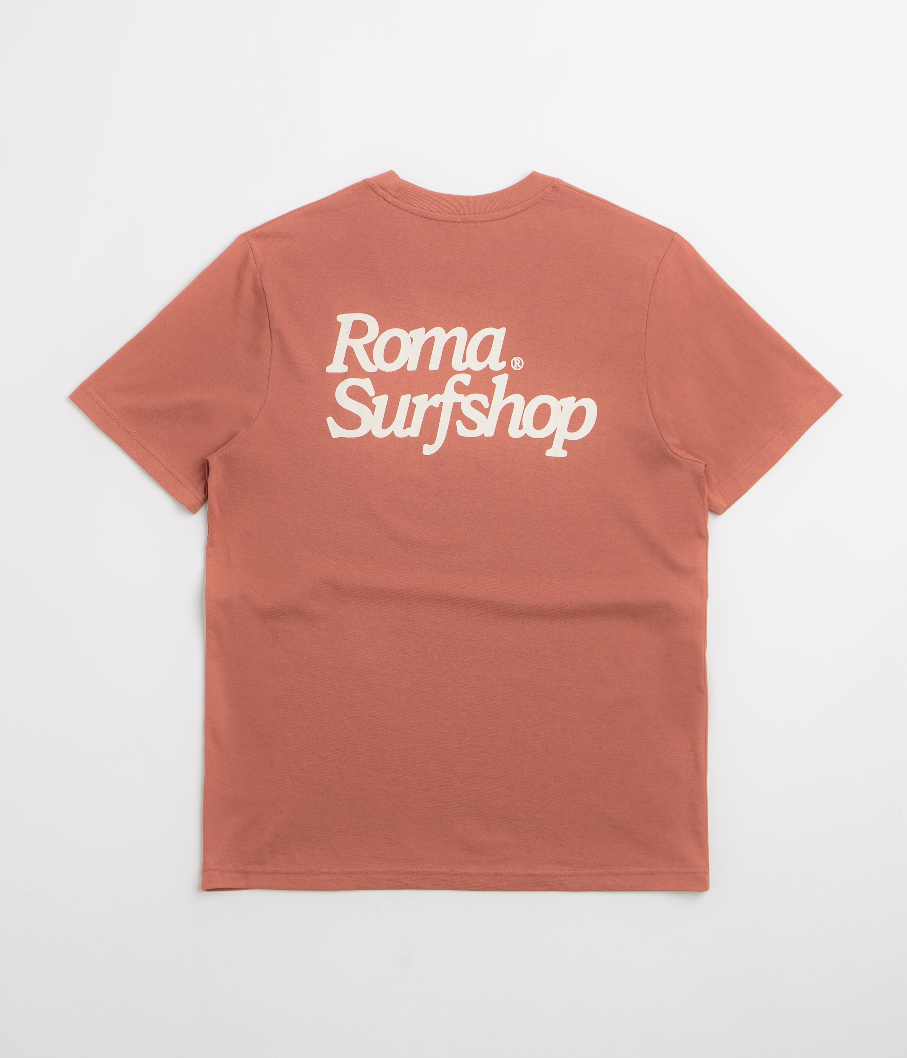Roma Surfshop T-Shirt in Brick and Cream