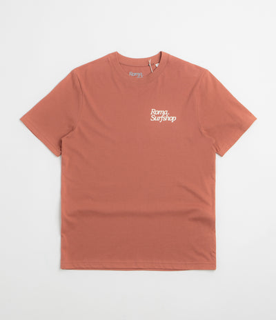 Roma Surfshop T-Shirt in Brick and Cream
