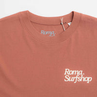 Roma Surfshop T-Shirt in Brick and Cream thumbnail