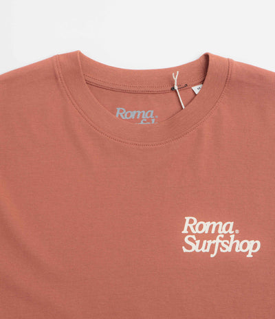 Roma Surfshop T-Shirt in Brick and Cream