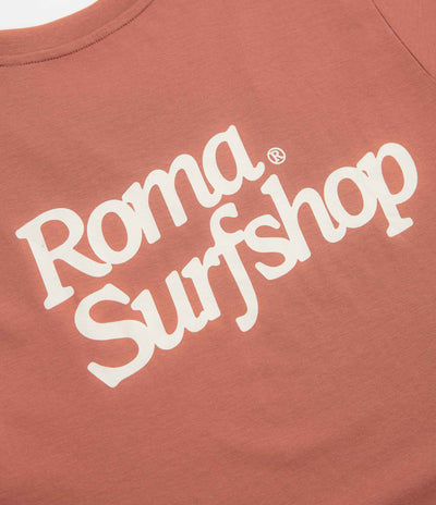 Roma Surfshop T-Shirt in Brick and Cream