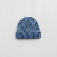 RoToTo Aran Cable Beanie in Light Denim thumbnail