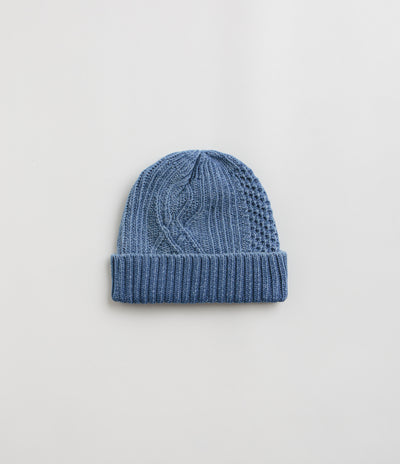 RoToTo Aran Cable Beanie in Light Denim