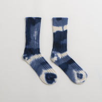 RoToTo Chunky Ribbed Socks in Navy and Blue thumbnail
