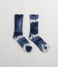 RoToTo Chunky Ribbed Socks in Navy and Blue