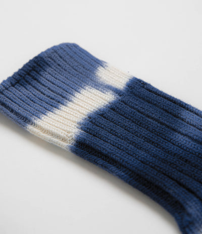 RoToTo Chunky Ribbed Socks in Navy and Blue