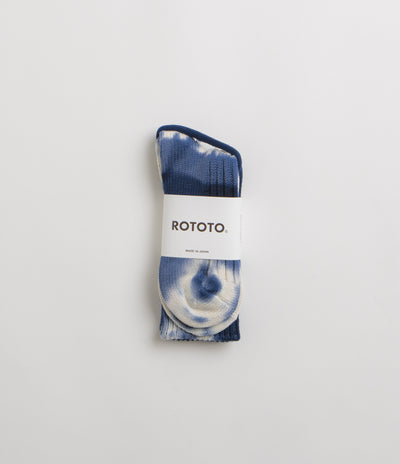 RoToTo Chunky Ribbed Socks in Navy and Blue