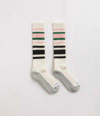 RoToTo Multi Oldschool Socks in Pink and Green