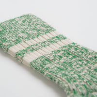 RoToTo OG Cotton Slub Stripe Socks in Green thumbnail