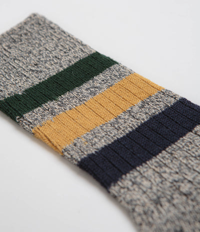 RoToTo Park Stripe Socks in Dark Grey