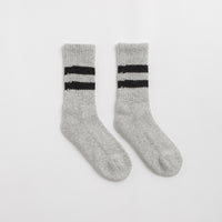 RoToTo Retro Winter Socks in Grey and Black thumbnail