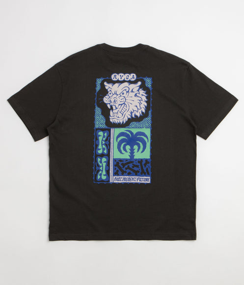 RVCA Dalas Tiger Palm T-Shirt - Pirate Black