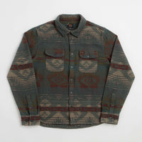 RVCA Dayshift Blanket Flannel Shirt in Hunter Green thumbnail